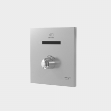 Unterputz-Duscharmatur für bezahlte Wasserabgabe, mit Bluetooth und Infrarot-Sensor. In Kombination mit einem Münzautomaten oder RFID-Schalter im System.